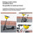 ROCKBROS 1.8L Bicycle Handlebar Bag Banana Shape Nylon Cycling Crossbody Bag with Detachable Shoulder Strap - Banana Yellow / 1.8L - 4