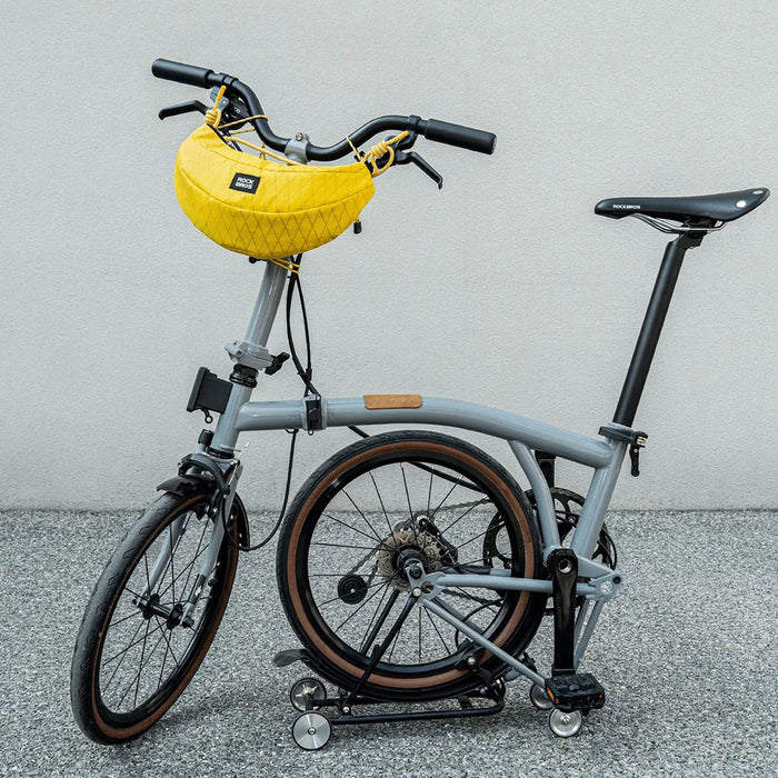 ROCKBROS 1.8L Bicycle Handlebar Bag Banana Shape Nylon Cycling Crossbody Bag with Detachable Shoulder Strap - Banana Yellow / 1.8L - 6