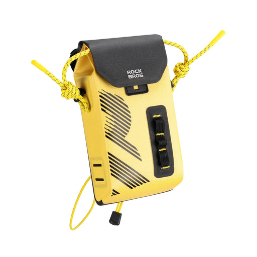 ROCKBROS AS-160 1.3L Handlebar Bag for Road / Mountain / Folding Bike Waterproof Magnetic Flip Cover Cycling Pack - Black+Yellow - 2