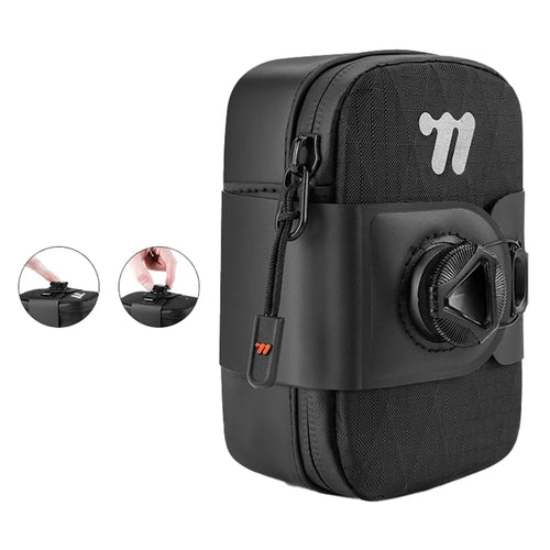 WEST BIKING YP0707431 0.2L Bicycle Saddle Bag Quick Release Self Locking Tail Bag Road Mountain Bike Storage Pouch - Black - 1