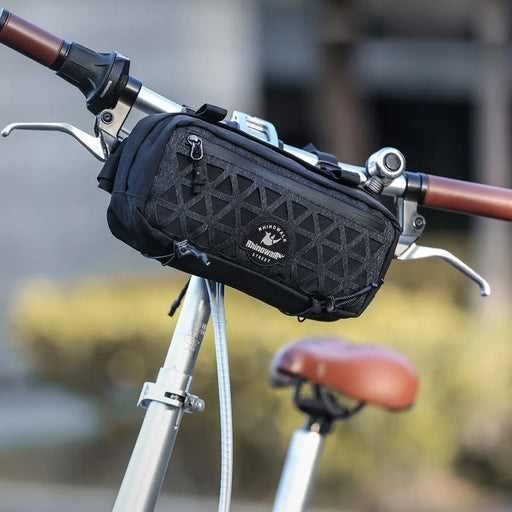 RHINOWALK BCT0209 1.9L Mountain Road Bike Handlebar Front Bag Cycling Storage Pouch with Shoulder Strap - Black - 1