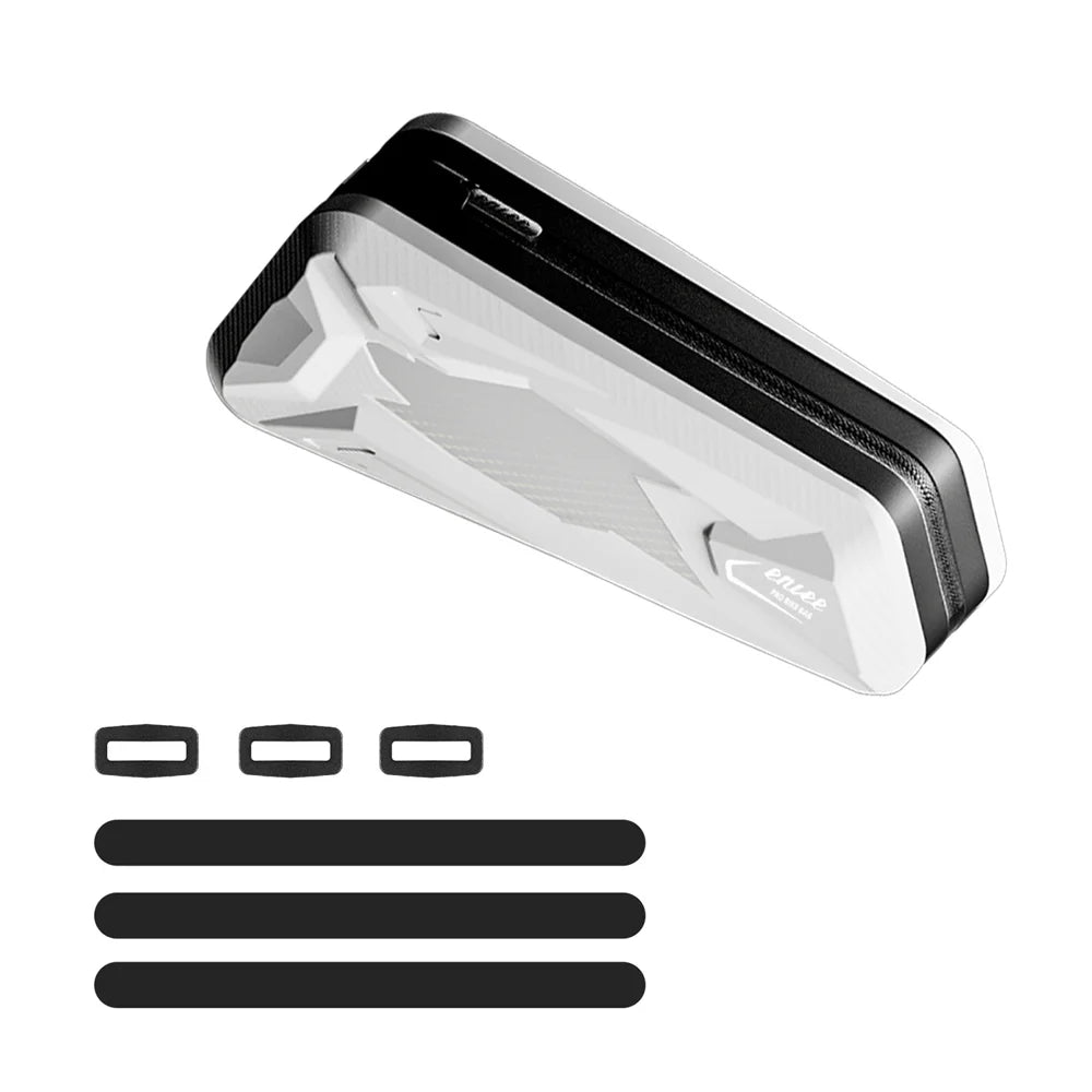 ENLEE 1.8L Hard Shell Waterproof Bike Top Tube Bag Carbon Fiber Texture Road Cycling Frame Bag - White - 1