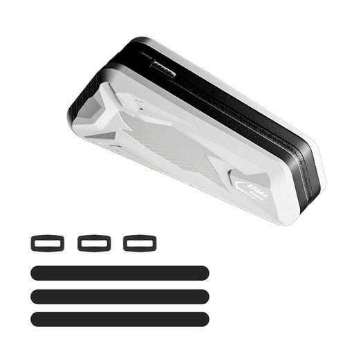 ENLEE 1.8L Hard Shell Waterproof Bike Top Tube Bag Carbon Fiber Texture Road Cycling Frame Bag - White - 1