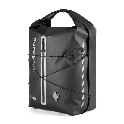 ROCKBROS AS-159 23L Bicycle Rear Rack Bag Waterproof Nylon Pannier Vacuum Compression Bike Storage Pack - Black - 1