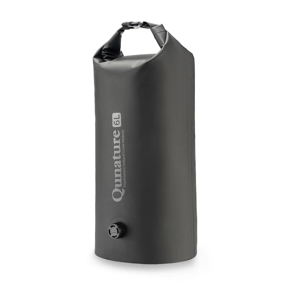 QUNATURE H75 6L Bicycle Front Fork Bag Magnetic Quick Release Waterproof Cycling Pack with Compression Air Valve - Black - 1