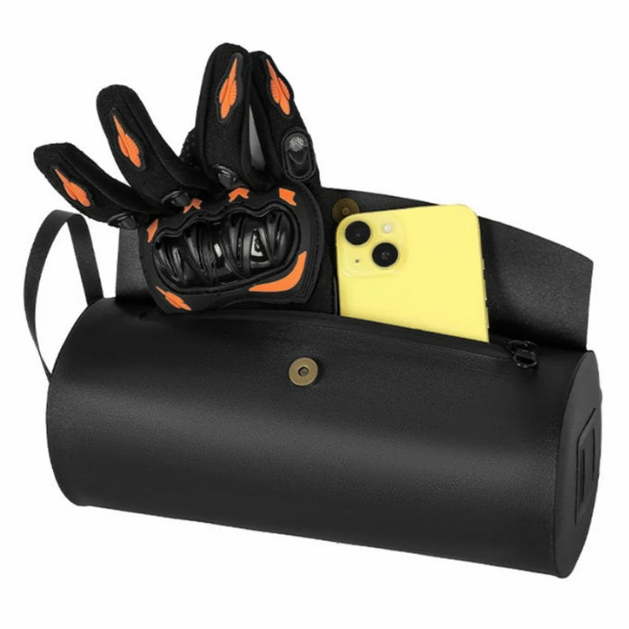 RZAHUAHU Waterproof Bike Frame Bag 3L Capacity Cylindrical Handlebar Bag Crossbody Shoulder Bag with Reflective Strips for Cycling - 2