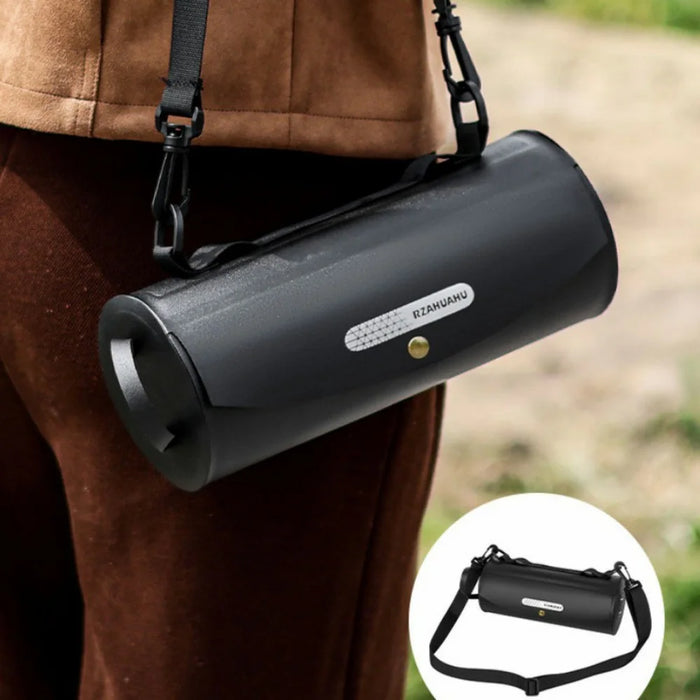 RZAHUAHU Waterproof Bike Frame Bag 3L Capacity Cylindrical Handlebar Bag Crossbody Shoulder Bag with Reflective Strips for Cycling - 5