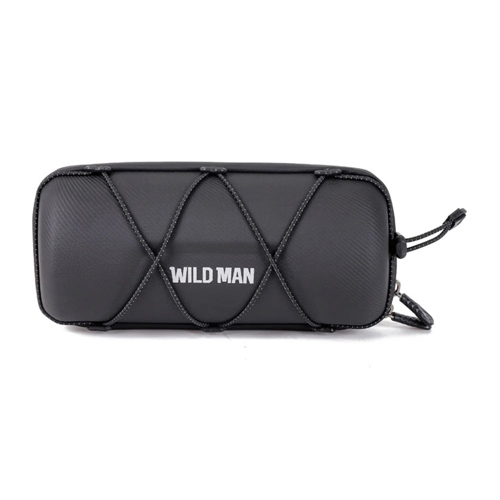 WILD MAN GD7X Foldable Bike Handlebar Bag Quick Release EVA Hard Shell 2L Mountain Road Cycling Front Bag - Black - 1
