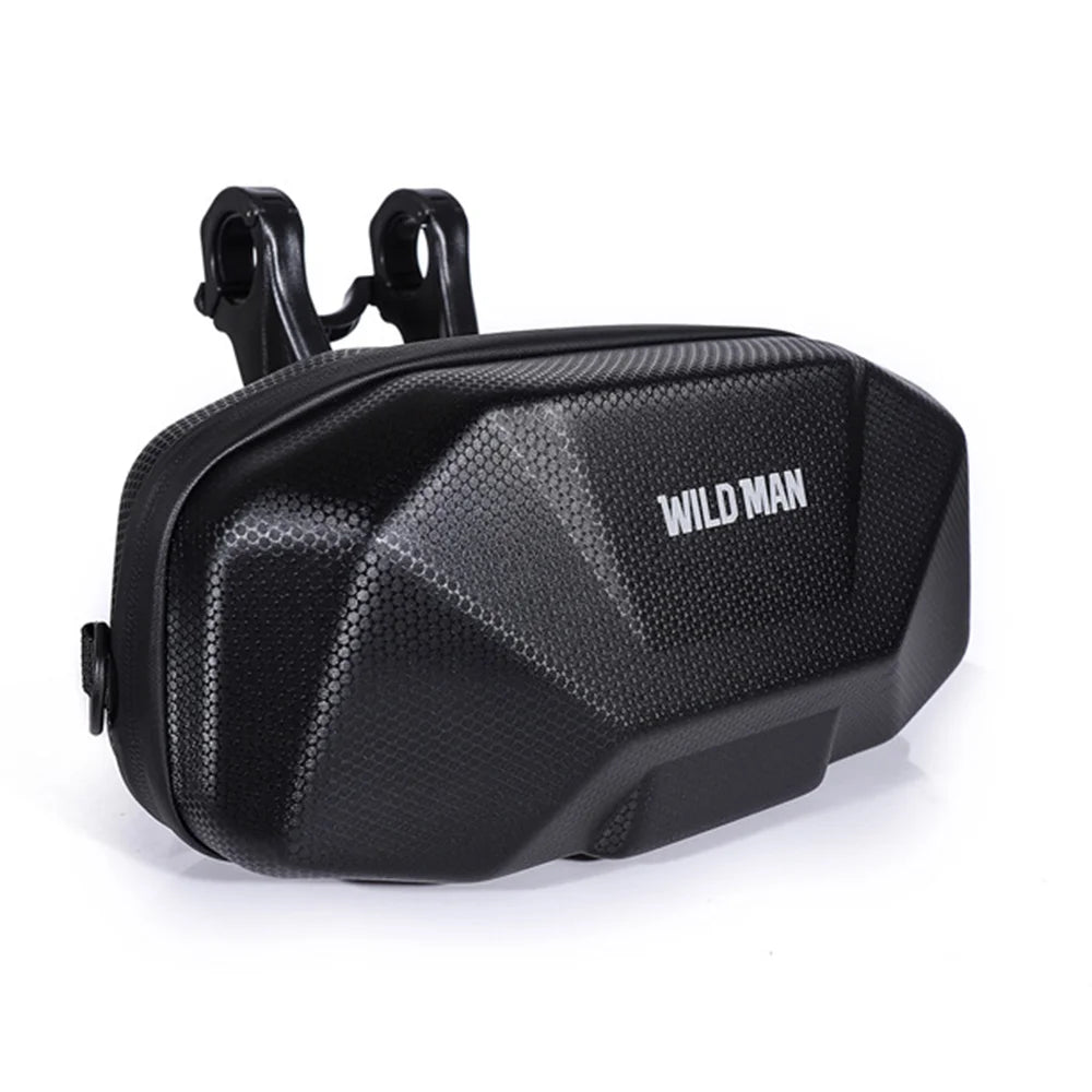 WILD MAN X9 Reflective Bike Handlebar Bag EVA Hard Shell 3.5L Electric Scooter Front Bag for Cycling - Black/3.5L - 1