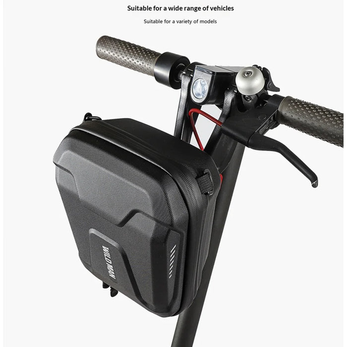 WILD MAN E8 Bicycle Handlebar Bag 3L Waterproof EVA Hard Shell Frame Bag for Mountain Road Bike - Black/3L - 6