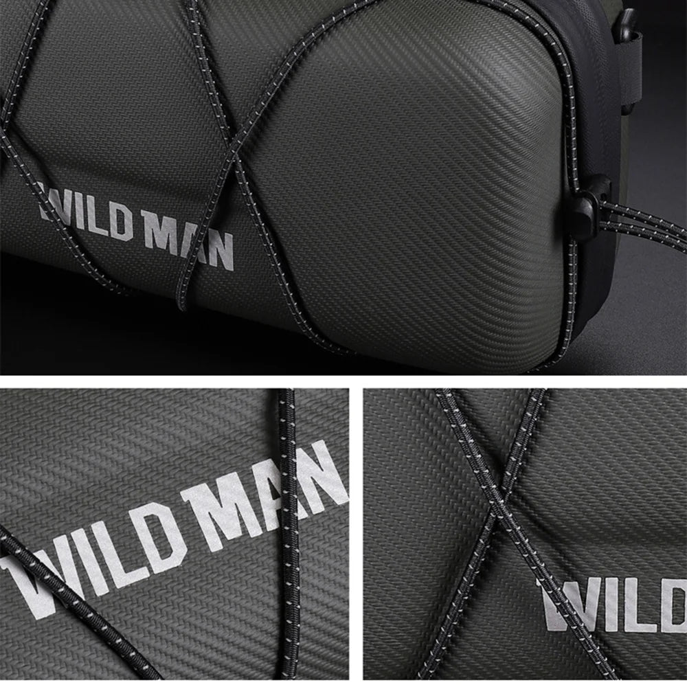 WILD MAN GD8 Bike Handlebar Bag 2L EVA Hard Shell Waterproof Front Bag for Mountain Road Bicycle Cycling - Black - 7