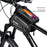 WILD MAN XT6 Bike Frame Bag 1.2L EVA Hard Shell Waterproof Touchscreen Phone Holder for MTB Road Cycling - Black/Honeycomb Texture - 2