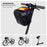 WILD MAN GS9 3L Waterproof Bicycle Frame Bag EVA Hard Shell Touchscreen Phone Holder Bike Handlebar Bag for Mountain Bike Cycling - Black/3L - 4