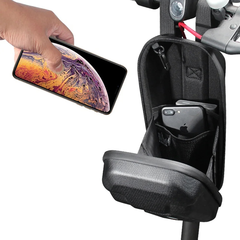 WILD MAN TS8 Waterproof EVA Hard Shell Storage Bag 3L Reflective Handlebar Bag for Electric Scooter Bicycle - Black/3L - 6