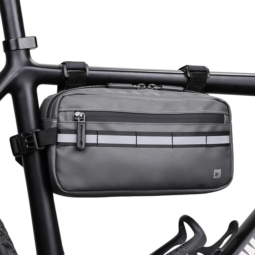 RHINOWALK Multifunctional Handlebar Bike Bag Bicycle Front Bag Shoulder Bag Waist Bag - Grey - 2