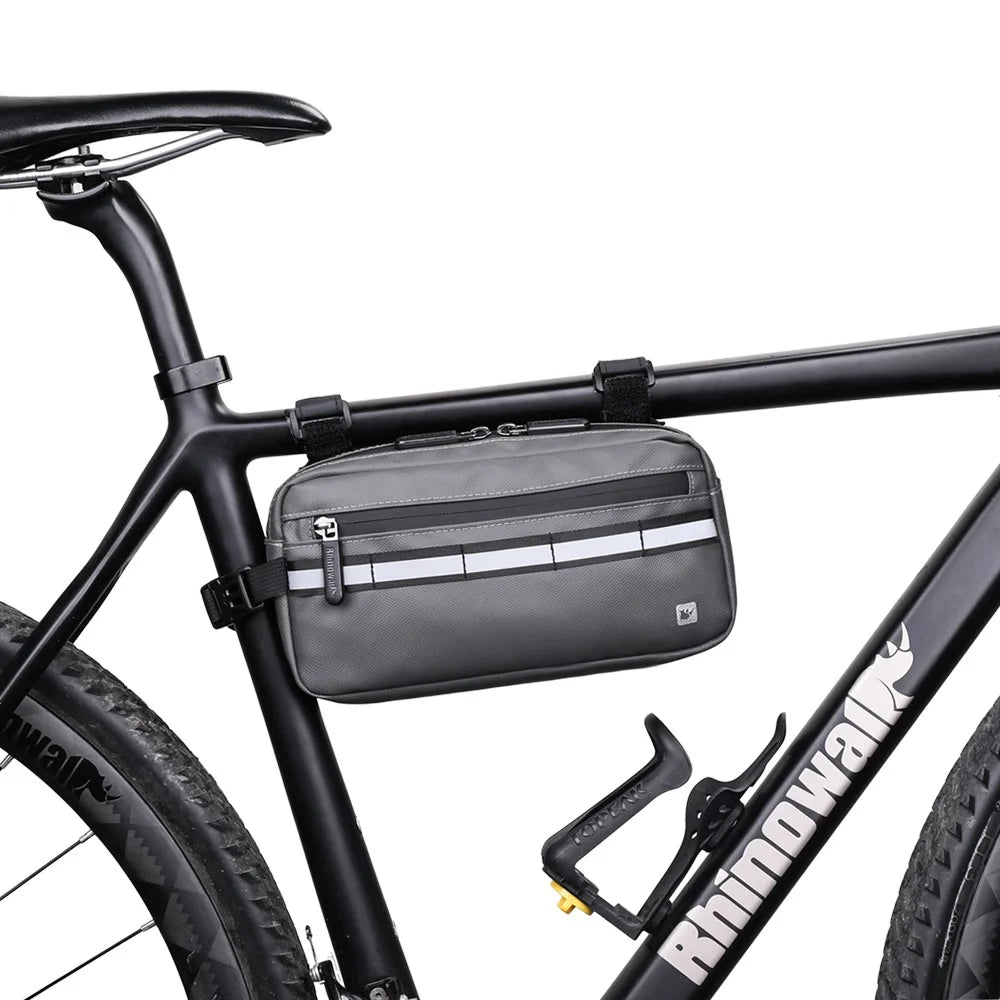 RHINOWALK Multifunctional Handlebar Bike Bag Bicycle Front Bag Shoulder Bag Waist Bag - Grey - 3