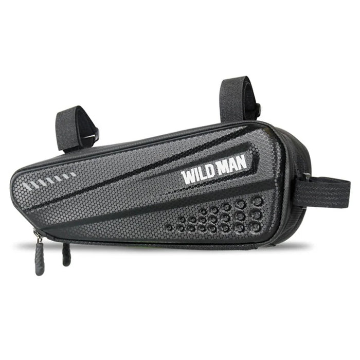 WILD MAN ES4 Bicycle Triangle Bag 1.2L EVA Hard Shell Frame Bag for Road Mountain Bike Cycling - Black/1.2L - 1