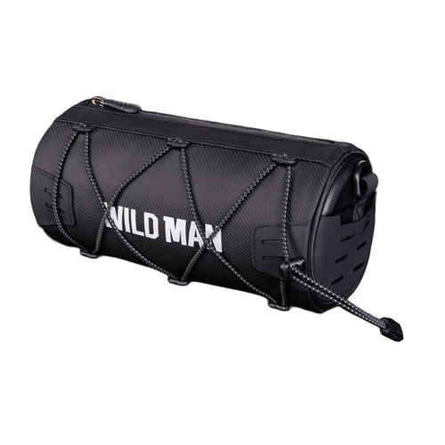 WILD MAN GX300 Bike Front Bag 2L Waterproof Bicycle Handlebar Bag for Road Mountain Bike - Black - 1