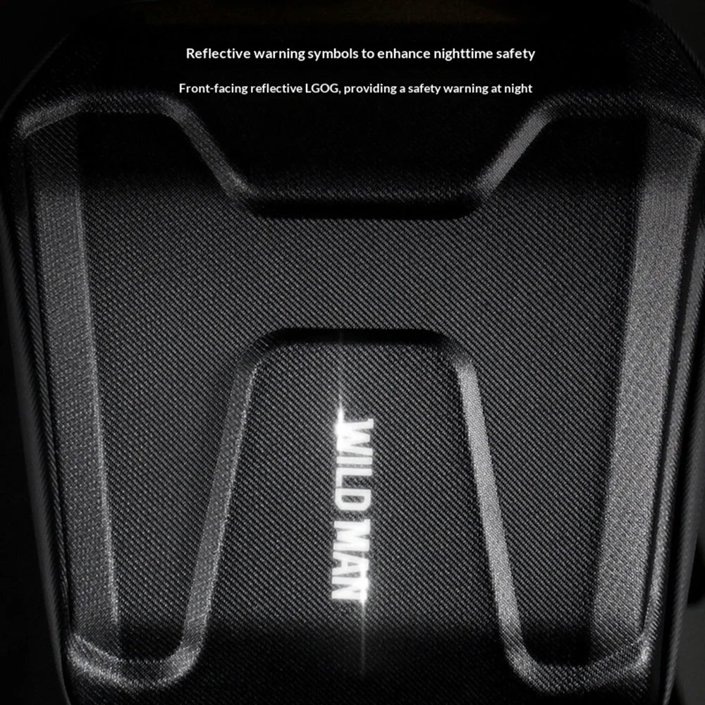 WILD MAN TS9 2.5L Electric Scooter Bag EVA Hard Shell Handlebar Storage Bag for E-Scooter Bicycle - Black - 5