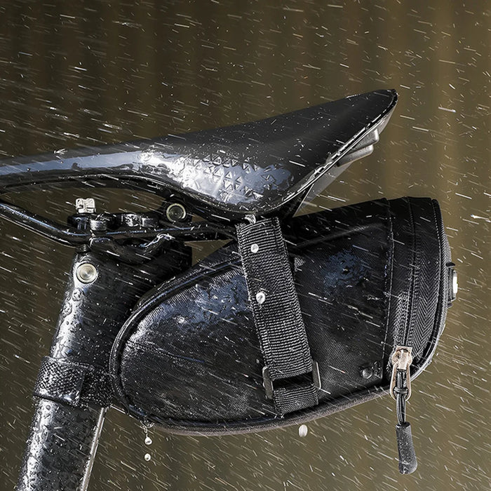 WEST BIKING YP0707449 Bike Saddle Bag 0.6L Waterproof Seat Bag with Reflective Strip for Road Mountain Bike - Black - 3