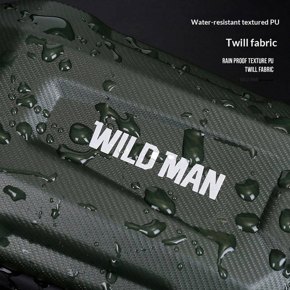 WILD MAN GD700 Waterproof Bike Saddle Bag 0.8L EVA Hard Shell Tail Bag for Mountain Road Cycling - Black - 5