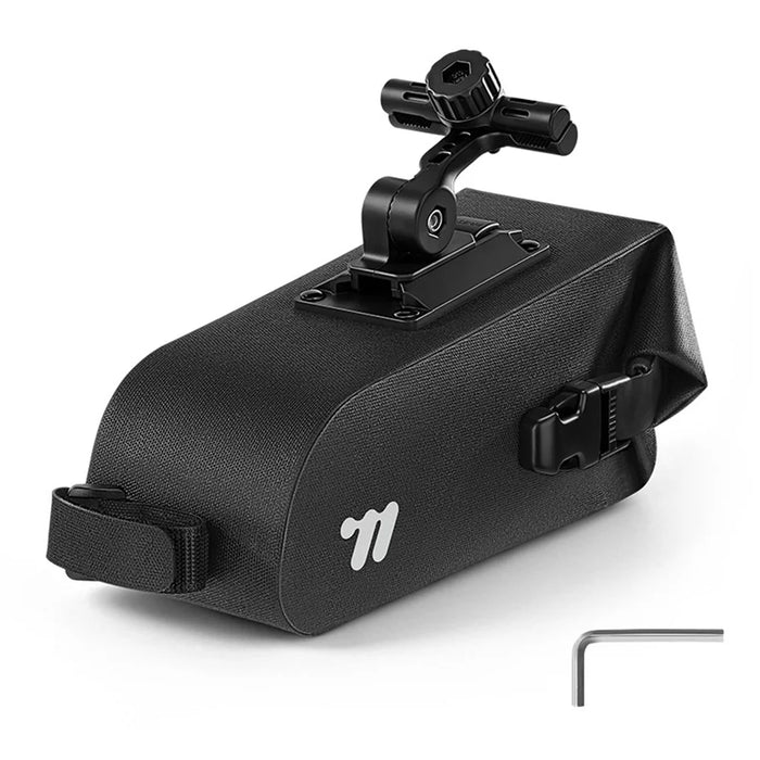 WEST BIKING YP0707447 Bicycle Seat Bag IPX6 Waterproof 1L Saddle Bag with Reflective Strips for Mountain Road Bike - Black - 1