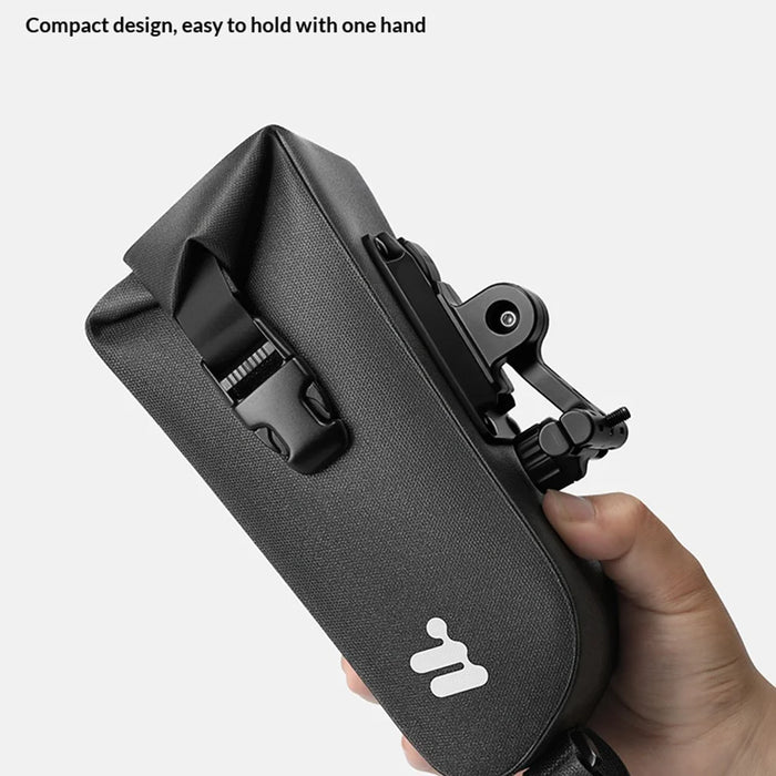 WEST BIKING YP0707447 Bicycle Seat Bag IPX6 Waterproof 1L Saddle Bag with Reflective Strips for Mountain Road Bike - Black - 7