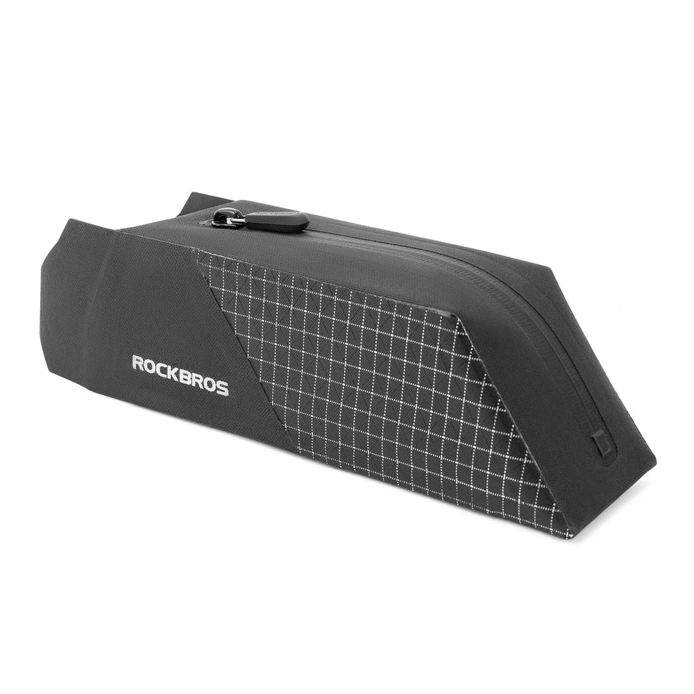 ROCKBROS 30120139 0.6L Bike Bag IPX6 Waterproof Top Tube Frame Bag for Road Mountain Cycling - Black - 1