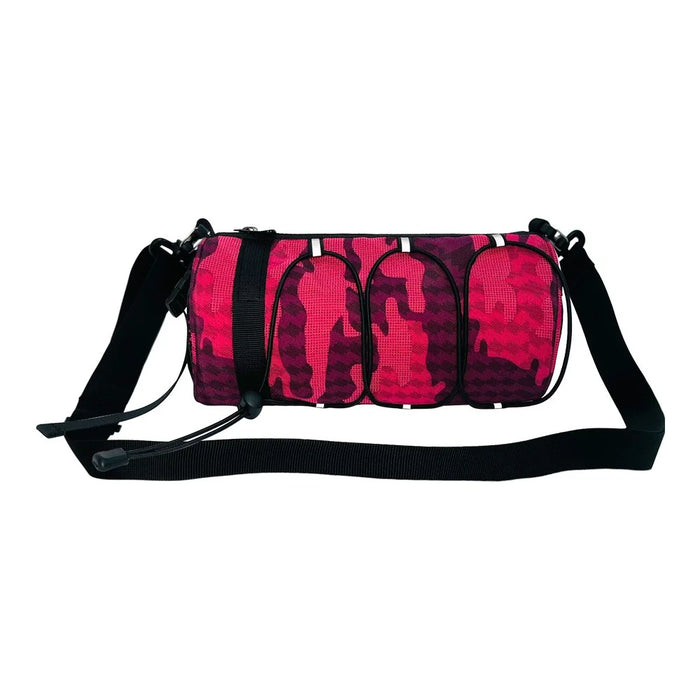 2.4L Capacity Waterproof Bike Handlebar Bag Multifunctional Cycling Storage Pouch - Crimson Camouflage - 1