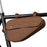 RZAHUAHU YA682 1.5L Waterproof PU Leather Bicycle Frame Bag Triangle Storage for Cycling - Dark Brown - 1