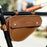 RZAHUAHU YA682 1.5L Waterproof PU Leather Bicycle Frame Bag Triangle Storage for Cycling - Dark Brown - 6