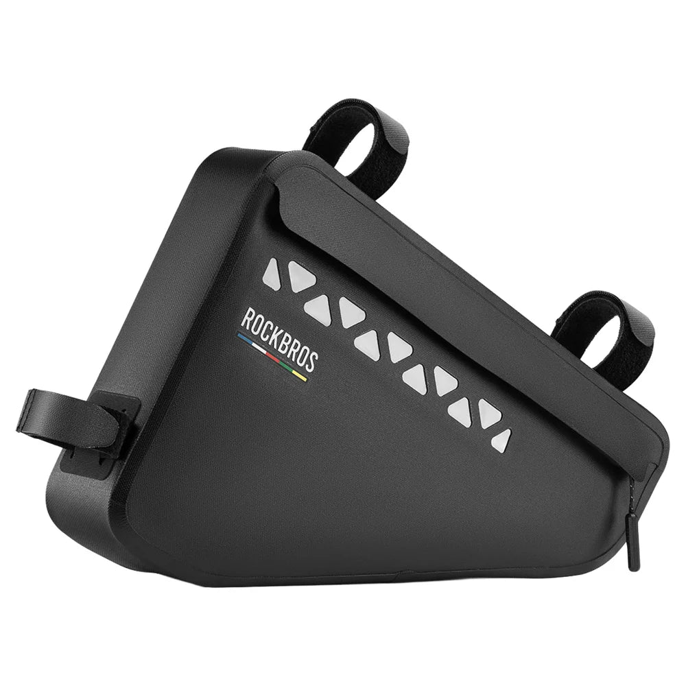 ROCKBROS 30180036001 TL-174 Waterproof Bike Top Tube Triangle Frame Bag for Cycling - Black - 1