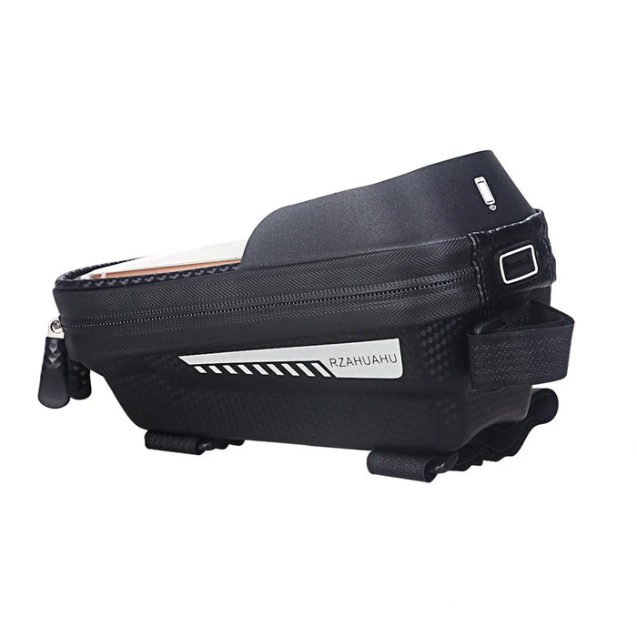 RZAHUAHU Waterproof Hard Shell Bike Phone Bag Bicycle Frame Top Tube Touch Screen Cycling Phone Case for Cellphone Below 6.5 Inches - 4