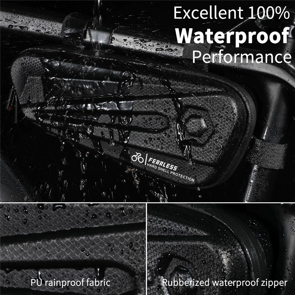 WEST BIKING Reflective Bicycle Seat Tube Bag Waterproof MTB Road Cycling Storage Bag - 2