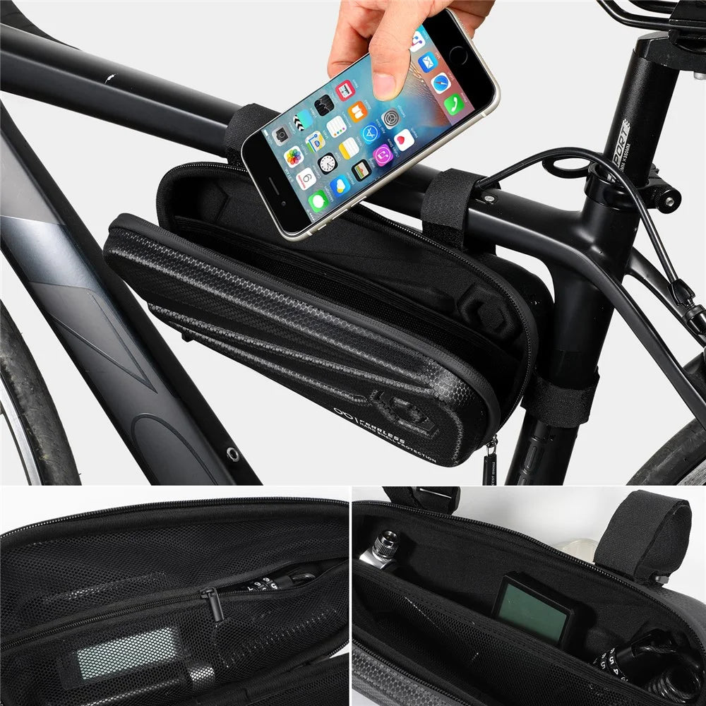 WEST BIKING Reflective Bicycle Seat Tube Bag Waterproof MTB Road Cycling Storage Bag - 3