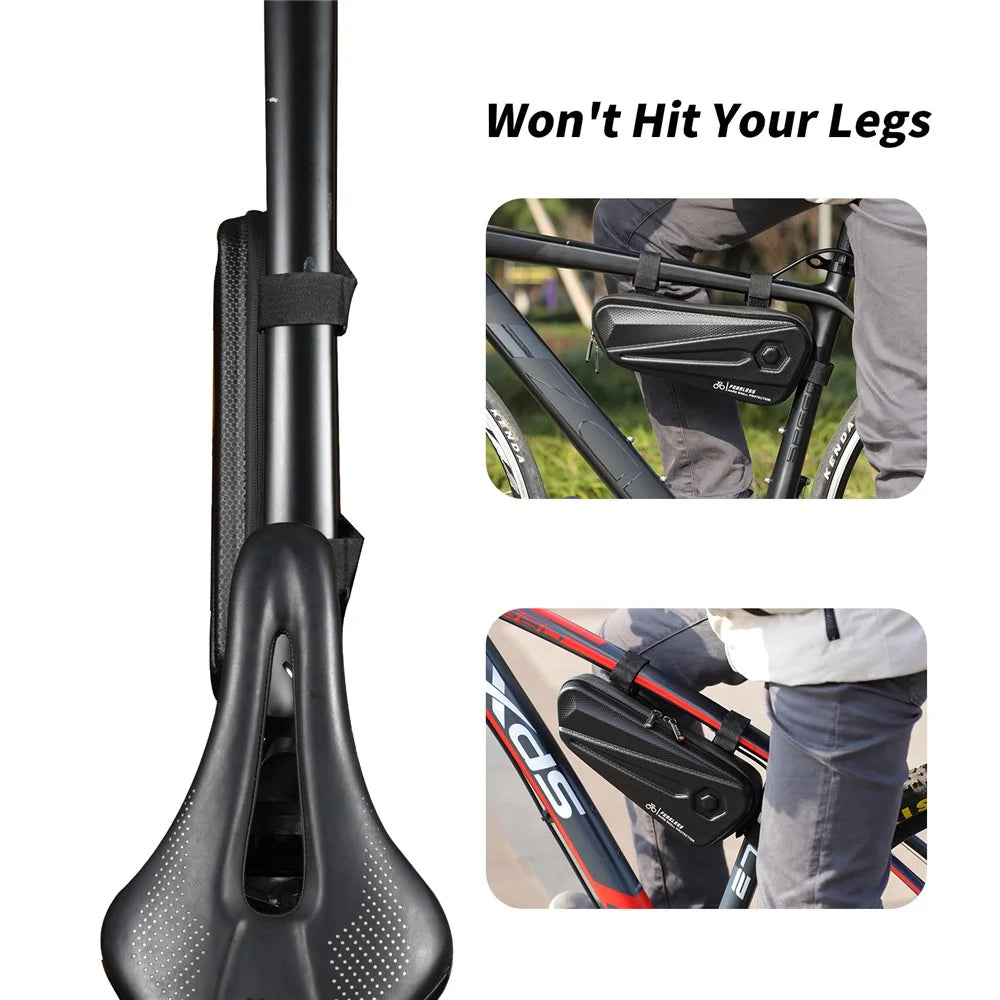 WEST BIKING Reflective Bicycle Seat Tube Bag Waterproof MTB Road Cycling Storage Bag - 4