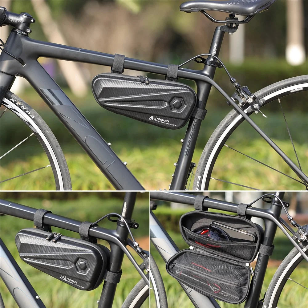 WEST BIKING Reflective Bicycle Seat Tube Bag Waterproof MTB Road Cycling Storage Bag - 5