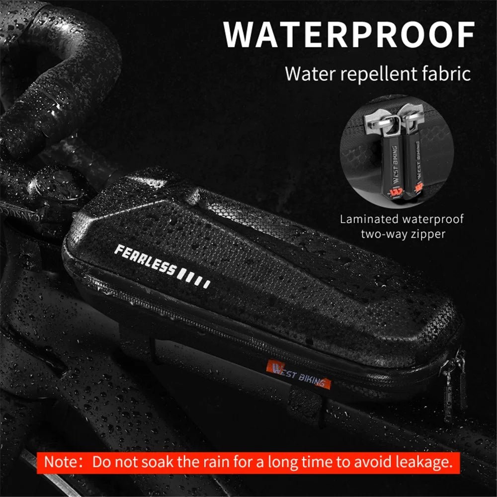 WEST BIKING YP0707255 1.5L Bicycle Hard Shell Bag EVA Waterproof Front Bag Front Top Tube Cycling Pouch - 3
