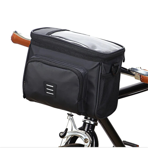 5L PVC Bike Waterproof Storage Bag Touch Screen Phone Pocket Insulation Bicycle Handlebar Front Bag - 1