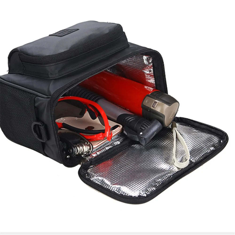 5L PVC Bike Waterproof Storage Bag Touch Screen Phone Pocket Insulation Bicycle Handlebar Front Bag - 3