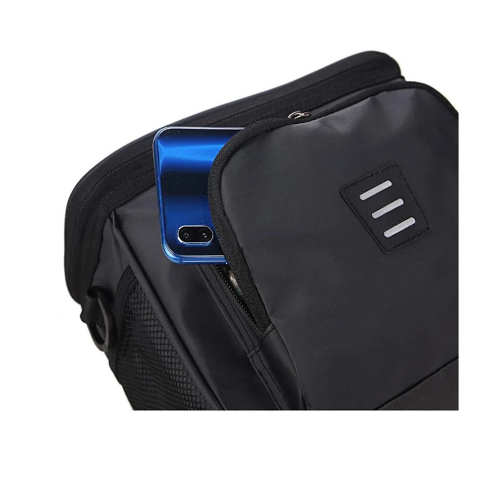 5L PVC Bike Waterproof Storage Bag Touch Screen Phone Pocket Insulation Bicycle Handlebar Front Bag - 4