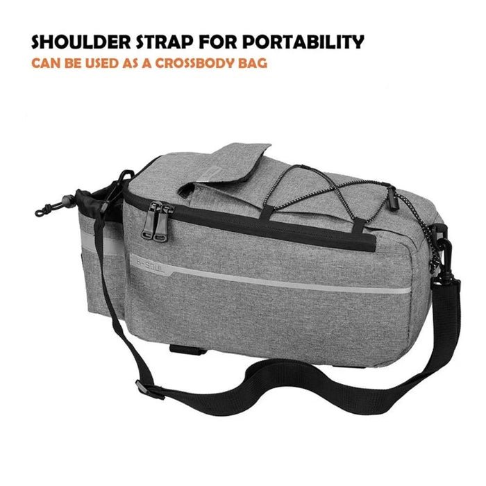 B-SOUL 10L Bicycle MTB Bike Waterproof Insulation Bag Rear Rack Tail Pannier Pack Cycling Bottle Holder Storage Bag - Black - 2