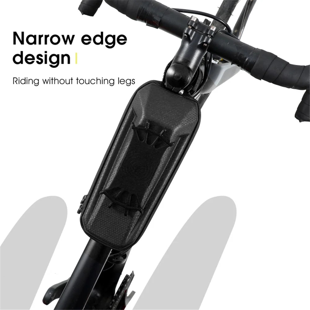 WEST BIKING YP0707263 Cycling EVA Bicycle Waterproof Front Frame Top Tube Handlebar Bag Case with Phone Holder - Black - 4