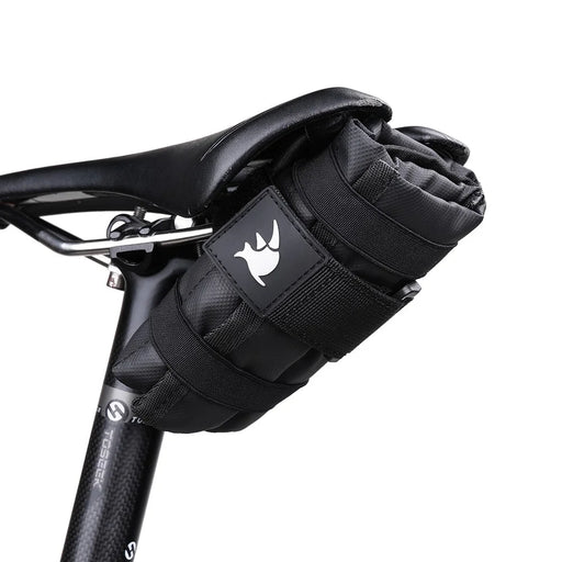 RHINOWALK RK5100 Bicycle Bag MTB Bike Repair Tools Storage Foldable Top Front Bag Tube Frame Bag Bike Saddle Pouch - Black - 2