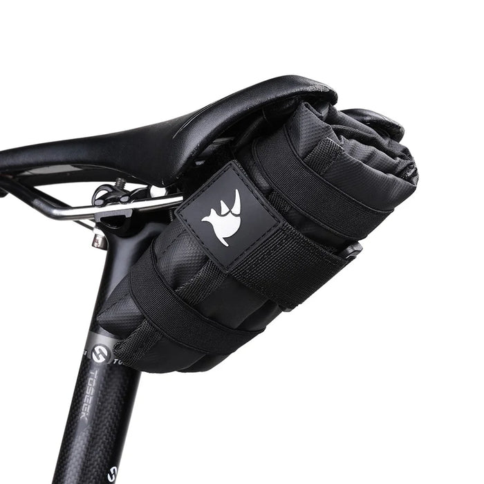 RHINOWALK RK5100 Bicycle Bag MTB Bike Repair Tools Storage Foldable Top Front Bag Tube Frame Bag Bike Saddle Pouch - Black - 2