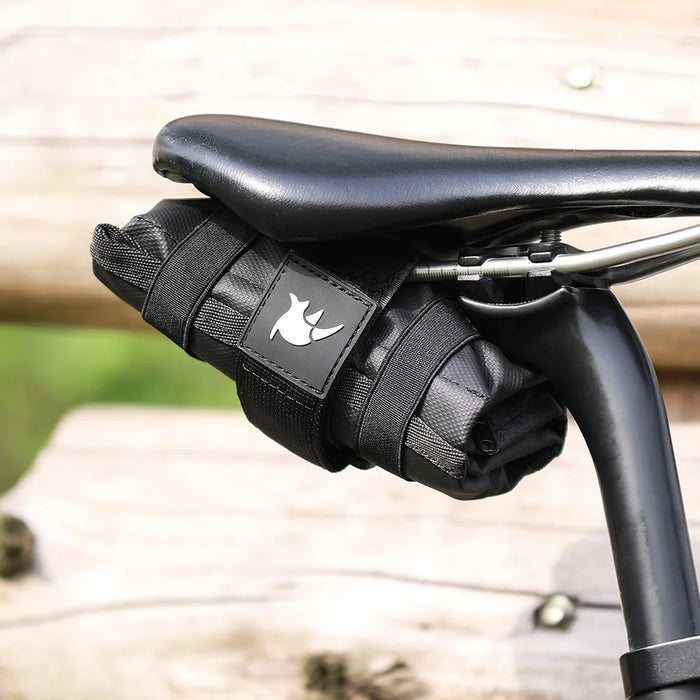 RHINOWALK RK5100 Bicycle Bag MTB Bike Repair Tools Storage Foldable Top Front Bag Tube Frame Bag Bike Saddle Pouch - Black - 6