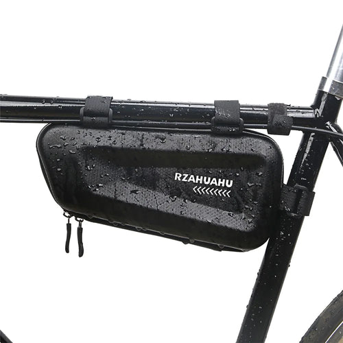 RZAHUAHU Bicycle Front Frame Hard Shell Bag Cycling Bike Waterproof Phone Tools Storage Bag - 1