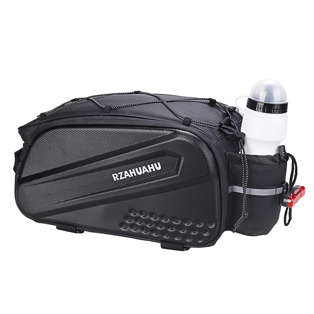 RZAHUAHU 12L Bicycle Bike Waterproof EVA Rear Rack Tail Pannier Pack Cycling Bottle Holder Storage Bag - 7