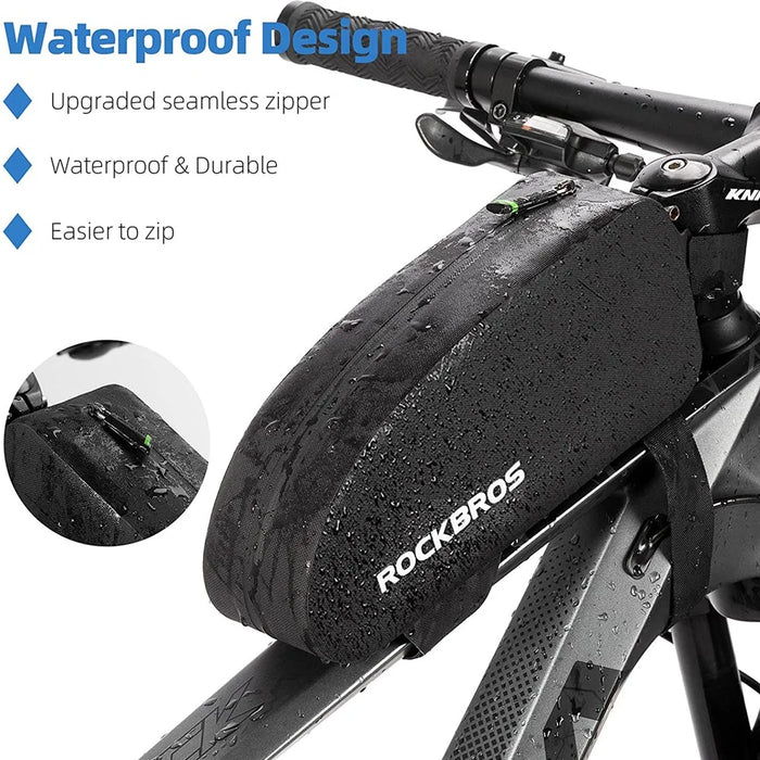 ROCKBROS Bicycle Bag Waterproof Cycling Top Front Tube Frame Bag MTB Road Bicycle Pannier Case - 2