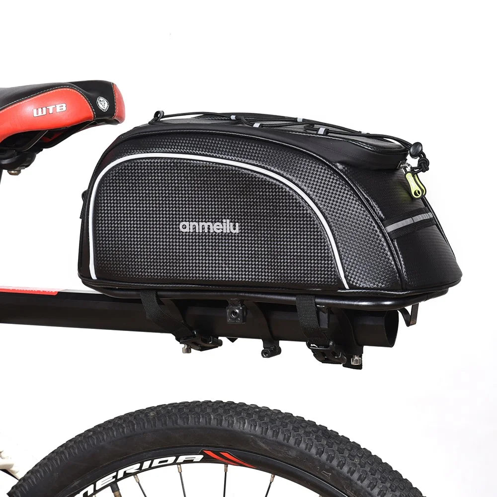ANMEILU 7010 Electric Scooter Bike Pannier PU Leather Motorcycle Rear Bag - 1